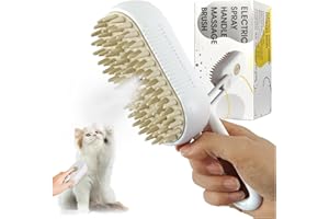 71NMLY Steamy Cat Brush, Spazzola A Vapore Per Gatti E Cani 3 In 1, Spazzola Elettrica Per Pettine Massaggiante Per Animali Domestici,pettine con essenza leave-in per massaggio,cura e depilazione