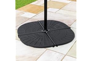 Harrier Cantilever Parasol Base Weights – Set of 2 or 4PCS [12.5kg] Heavy Duty Bases for Banana Hanging Parasol | Pre-Filled & Ready to Use (4x 12.5kg Base Weights)