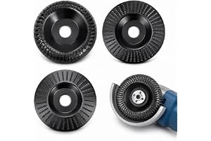 Uppsättning av 3 träslipskivor 125 mm för vinkelslip frässkiva för trä, träfräs för snidning, slipning och polering, rivskivo