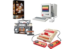JMBricklayer Ensemble de construction vintage 20132 pour adultes, console de jeu rétro, radio, modèle à collectionner, cadeaux nostalgiques des années 80 pour les amateurs et les joueurs rétro,