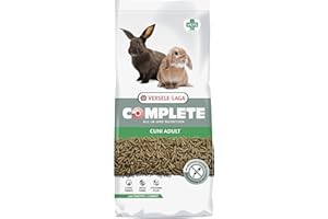 VERSELE-LAGA - Complete Cuni Adult - Ballaststoffreiches extrudiertes Komplettfutter für (Zwerg-) Kaninchen - 8kg