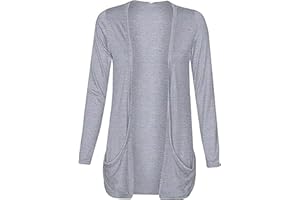 KIKFIT Kids Girls Boyfriend Cardigan Open Front Casual Long Sleeve Fashion Top with Pockets Age 5-13 Years