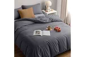 Utopia Bedding Duvet Cover Double - Soft Microfibre Polyester - Bedding Quilt Cover Set, with Pillow cases (Grey)