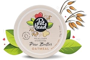 COMPANY OF ANIMALS Pet Head On All Paws Mantequilla de Avena para patas | Bálsamo hidratante para patas | Hidrata patas y narices para dejarlas suaves y sin grietas | Se puede lamer | Fórmula suave para cachorros | 40g