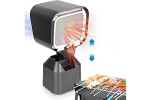 ASTARAMA Tragbare Abzugshaube,Mini Dunstabzugshaube mit 2-Gang Abluftventilator,Abnehmbarer Aluminiumfilter, Ölauffangbecher.Tischhaube Mobile Dunstabzug Küchenentlüftung für BBQ,Kochen,Hot Pot (DunkelGrau)