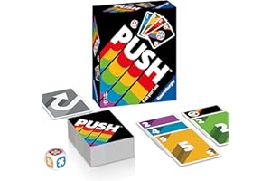 Ravensburger - Push - Jeu D'ambiance - Jeu De Cartes Et Dés - 2 à 6 Joueurs à Partir De 8 Ans - en Famille Ou Entre Amis - 26828 - Multilingue - Français Inclus