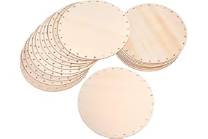 ‎VBS VBS XXL Peddigrohrböden 20 Stück Stärke 3mm Flechten Korb DIY Flechtboden Ø 17 cm