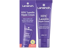 Lansinoh HPA Lanolin Nipple Cream - 40ml - Sore Nipples Cracked Skin Breast Feeding 100% Natural Hypoallergenic Tasteless & Odourless BPA BPS-free Breastfeeding Hospital Bag Maternity Essentials