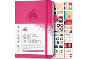 ‎CLEVER FOX Clever Fox Budget Planer - Ausgaben Tracker Botizbuch. Monatliches Budgetierungsjournal, Finanzplaner und Rechnungsbuch zur Kontrolle Ihres Geldes, A5 - Heißes Rosa (Englisch)