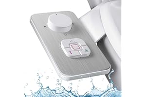 Bidet Rehausse Pour Toilettes, PENDEJATO Bidet Non Électrique Étroit Avec Buses Rétractables, Rétractables Autonettoyantes Double Et Bouton De Réglage De La Pression De L'Eau (Nickel Brossé)