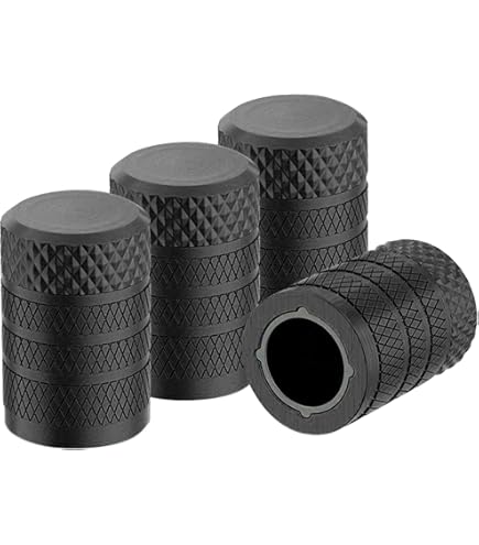 CGEAMDY 4 Pezzi Tappi Valvola Pneumatici, Cappucci Per Stelo Valvola In Alluminio, Cappucci Per Valvole A Maglia Fine, Auto Ruota Cappuccio Antipolvere Universali Per Moto Bicycle Camion(Rosso