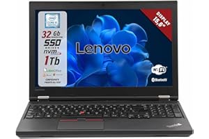Lenovo ThinkPad, Pc portatile Intel Core i5-6th Pronto All'uso con Pacchetto Libre, Notebook Con Display HD da 15,6", Ram 32Gb, SSD 1Tb (Ricondizionato)