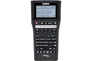 Brother PT-H500, etichettatrice portatile e collegabile, tastiera AZERTY, utilizza nastri TZe da 3,5 a 24 mm di larghezza, stampa fino a 7 righe di testo, compatibile con PC/Mac, velocità di stampa: