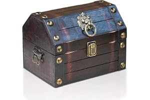 Brynnberg Duża skrzynia na skarby z zamkiem zamykana na klucz (Lionshead XL 50 x 36 x 36 cm)