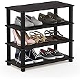 STAR WORK Shoe Rack For Home | Wooden Particle Footwear Stand and Shelves | Floor Standing 4 Tier Shoes Shelf | All Weatherproof | Indoor Outdoor | (Size-56.5(H) X59.5(L) X29.5(W) Cms)