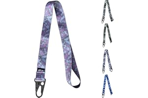 FFIVE - Lanyard camuflaje militar digital - colgar cuello llaves telefono movil tarjeta identificacion cartera poliester (ROSA)
