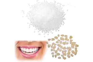 Karjiaja Temporäre Zahnreparaturperlen, Zahn Reparatur Set Zahnfüllung Reparatur Zahnperlen Zahnersatz Instant Furniere Veneers Zähne Zahnreparaturgranulate 50 g Zahngel und ca. 50 Zahnverblendungen