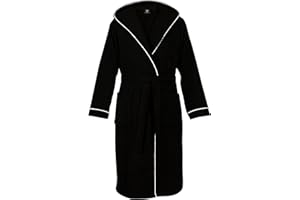 LAYNENBURG Szlafrok męski frotte, z kapturem, długi, 100% bawełna (380 g/m2), OEKO TEX Standard 100, rozmiar M, L, XL, XXL, 3XL