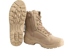 Scarponi Militari Anfibi MFH Uomo – Coyote Tan – Tessuto Poliestere – Taglie 39-46