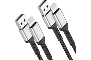 ADILIFT USB A auf Lightning Kabel 1m 2Stück, [MFi Zertifiziert] USB iPhone Ladekabel Schnellladekabel 3A Geflochtene Datenkabel für Apple iPhone 14 13 12 11 Pro Max Xs Xr X 8 7 6 Plus SE iPad Air/Mini