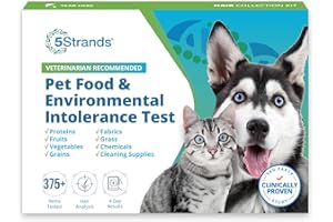 5Strands Pet Food & Environmental Intolerance Test, at Home Sensitivity Test for Dogs & Cats, 412 Items Tested, Pet Health Check, Fast 5 Day Results, For All Ages and Breeds