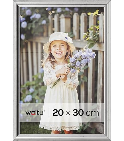 WOLTU Cornice Per Foto 40x60 Cm – Set Da 2, Bianco, In Plastica, Da Parete O Tavolo, Con Passepartout