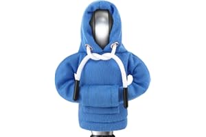 ZHSMS Gear Shift Hoodie, Upgraded Universal Hoodie Car Gear Shift Cover, Funny Shifter Hoodie, 5.9 Inch Car Shifter Stick Protector Decoration(Blue)