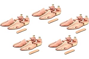 Langer & Messmer 5 paires embauchoirs en bois de cèdre (pour hommes et femmes) chausse-pied en bois de cèdre compris, pointures double taille 34 à 50, l'original (36/37)