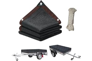 HAMON Trailer Net for Trailers, Breathable HDPE Trailer Net, Fine Mesh with 10 m Rope, Universal Load Securing Net for Pickup Truck Loading Area, Luggage, Trailer, SUV (2 x 4 m)