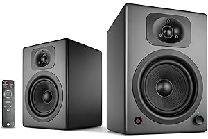 wavemaster TWO NEO stone gray – Regallautsprecher-System (60 Watt) mit Bluetooth-Streaming, digitalen Anschlüssen und IR-Fernbedienung Aktiv-Boxen Nutzung für TV/Tablet/Smartphone, dunkelgrau (66364)