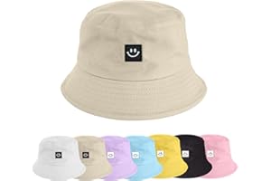 UMIPUBO Fischerhut Bucket Hat Smile Herren Damen Bunt,Sonnenhut Sommerhut Bestickte Fischerhüte,Blumendruck Früchte Druck Müt