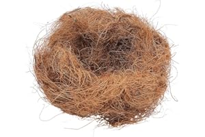 CREATCABIN Fibre Coco 50g pour Nid D'Oiseau Substrat Litière Oiseaux Vrac Réchauffement Naturels pour Nid D'Oiseau Canari Pinson Perruche Colibri Matériau Nidification Soie pour Cages Jardins Troncs