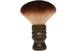 Stor nackdammborste | Neckborste 2st Retro Soft Neck Duster Brush Portable Skin-Friendly Barber Brush Neck Duster Professional Barber Natural Wool Bamboo Handle Cutting Kit