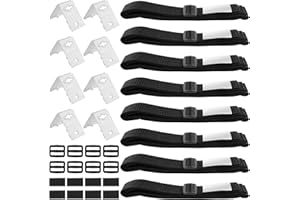 AICHARYNIC Haltebänder für Poolfolie Solarfolie, 10er Set Befestigungsbänder und Klammern, Pool Aufroller Aufrollvorrichtung Fahrbar Solarfolie für Fahrbares Aufrollsystem, für Pool-Planen/Abdeckungen