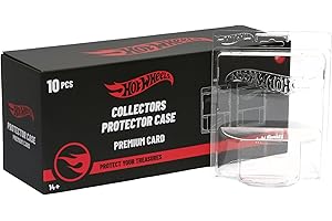 Hot Wheels Ochraniacz na list, przezroczysty blister, skala 1:64 do ekspozycji samochodowych, opakowanie 10 sztuk, oficjalny produkt Mattel