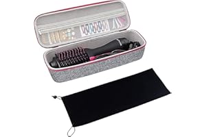 SH-RuiDu Hard Travel Case Compatible with Revlon Hair Dryer Brush, Portable Hair Styling Hot Tool One- Step Hair Dryer Brush Volumizer Styler Storage Bag Organizer for Home Salon Travel Use