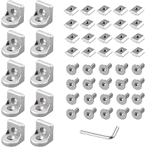 Aluprofil Verbinder Verzinkt 40x Innenwinkel-Verbinder Nut 6 & 8 – Für BOSCH Typ-B Aluprofile 2020, 3030, 4040 (verzinkt) Acelectronic Winkelverbinder