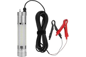LOQATIDIS Luci da Pesca Subacquee, 30W 80W 150W 300W Premiun Lampada LED Sommergibile per Esche per Pesci in Lega di Alluminio, 3500lm 9600lm 20900lm 36000 Lumen Luce per Esca Super Luminosa