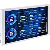 TURZX Turing Smart Display 8 İn&ccedil; Beyaz İkincil Ekran, 1280x800 USB Type-C/USB 9 Pin Mini Bilgisayar Durum Ekranı, Windows 10/