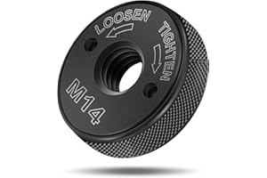 Ventvinal Tuerca de sujeción rápida SDS Clic M14 para todas las amoladoras angulares de AEG, Black & Decker, Dewalt, Flex, Hitachi, Metabo, Makita, etc. (1 tuerca de sujeción), color negro