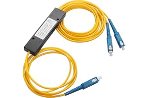 YAODHAOD Divisor óptico, divisor de fibra óptica SC/UPC LC/UPC FC/UPC (divisor de fibra) monomodo, 1 x 2, para CATV, FTTH, FOS (SC/UPC)