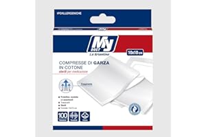 BRIANCASA My Doct Compresse Di Garza Sterili% Cotone, Colore, Maxi Pack Pezzi, Bianco, 10x10 cm, 100 Unità