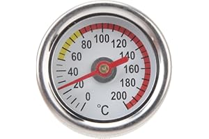 AKOZON Compteur de Température D'huile, Jauge de Température D'huile Moteur M20 X 1,5 0 à 200 ℃ Installation Facile Métal Durable Jauge de Température D'huile de Moto