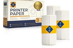 ‎PAPP'N'ROLL Papp'n'Roll® selbstklebendes Aufkleberpapier Thermopapier für Thermodrucker PeriPage A6/Paperang P1 P1/Poooli Drucker Papier für Mini Drucker 57 * 30mm