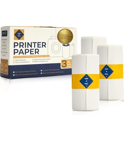 Papier Thermique Transparent 50mm X 3,5m - Lot De 3 Rouleaux Pour Mini Imprimante T02/M02X/M02L/M02S - Photos Et Notes
