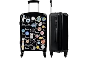 NoBoringSuitcases.com® Valise Cabine Garcon Bagages Enfant Valises Sacs de Voyage Grande Taille Cadeau - Planetes - Alphabet - 67 cm