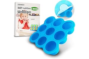 ZOUNICH Silikon Babynahrung Aufbewahrung Behälter, Silikon Babybrei Einfrieren mit Silikondeckel Behälter Gefrierschrank Tray, Wiederverwendbare - Gemüse, Obst Purees, Saucen und Eiswürfel