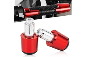 BREDUXSER Motorrad Cafe Racer Lenkergriffe Bar Ende, Vintage 7/8" 22mm Motorrad Gummi rutschfeste Lenkergriffe für Custom Dirt Bike Bobber