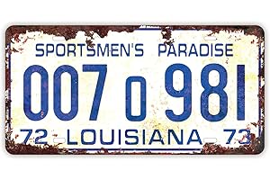 Panguru Shark Autopsy Prop Replica Metal Stamped License Plate, Vintage Distressed Style, 12x6 Inch