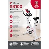 VFİT SB100 Pro Beyaz Spin Bike Elden Nabız &Ouml;l&ccedil;er Direnci Ayarlanabilir Sessiz &Ccedil;alışır, Beyaz